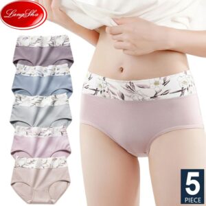 Women's Panties Cotton High Waist Underwear Breathable Cute