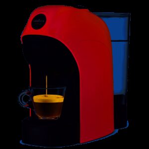Macchina per caffè espresso tiny - lavazza a modo mio - rossa + 216 capsule da caffè lavazza190