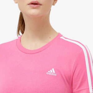 Adidas Performance T-shirt Maniche Corte Loungewear Essentials Slim 3-stripes Fuxia B/bche Woman46871010115911